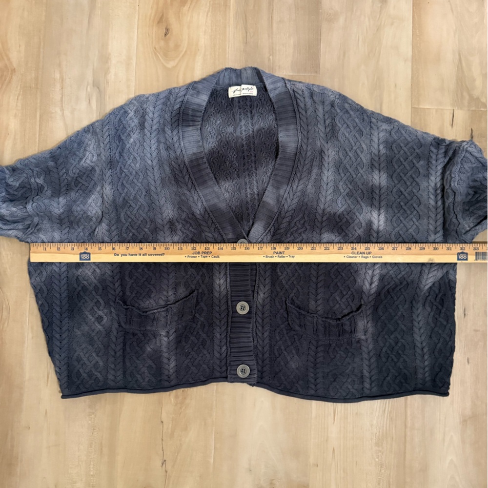 Free People | Cable Knit the dye Cardigan| oversized slouchy | size M - Picture 9 of 9